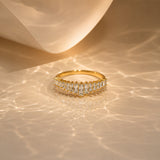 Tiara Diamond Gold Plated Ring
