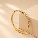 Estelle Diamond Gold Plated Bangle