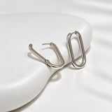 Silver Opulent Curve Hoops