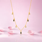 Amber Charm Gold Plated Necklace