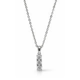 Silver Trio Spark Diamond Necklace