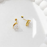 Pear Solitaire Studs