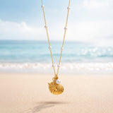 Ocean Pearl Gold Plated Necklace