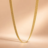 Veloura Gold Plated Mesh Choker Necklace