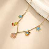 Starlight Charm Gold Plated Necklace