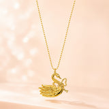Swan Symphony Gold Plated Necklace