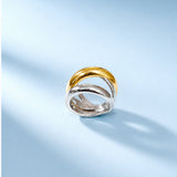 Split Fusion Gold Plated Ring