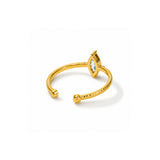 Lunara Diamond Gold Plated Open Ring