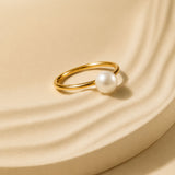 Muse Micro Pearl Gold Plated Ring