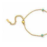Liora Blue Gold Plated Hand Harness