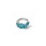 Silver Blue Elegance Diamond Ring