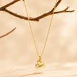 Love Engraving Gold Plated Pendant