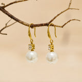 Echo Micro Pearl Gold Plated Earrings