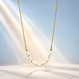 Loom Micro Pearl Gold Plated Necklace
