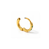 Gold Plated Green Glow Diamond Earring