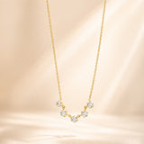 Whisper Petals Diamond Gold Plated Necklace
