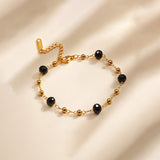 Midnight Black Muse Gold Plated Bracelet
