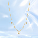 Nova Circle Diamond Gold Plated Necklace