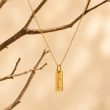 Rectangle Gold Plated Pendant