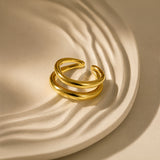 Minimal Melt Gold Plated Ring