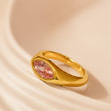 Pink Gold Plated Drift Ring