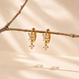 Luxe Diamond Gold Plated Earrings