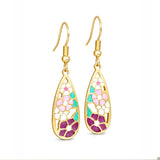 Mosaic Bloom Drop Earrings