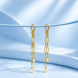 Monroe Link Diamond Gold Plated Earrings