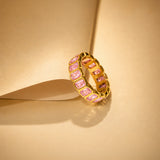 Aurora Prism Pink Diamond Gold Plated Ring