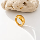 chunky gold dome ring