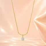 Lustre Halo Diamond Gold Plated Necklace