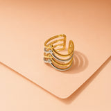 Mirage Flow Gold Plated Ring