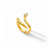 Fluid Muse Diamond Gold Plated Ring