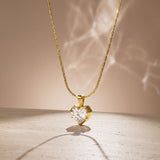 Cupid Glow Diamond Gold Plated Necklace