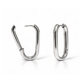 Silver Opulent Curve Hoops