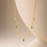 Amber Charm Gold Plated Necklace