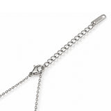 Silver Cupid Green  Heart Diamond Necklace