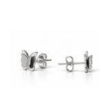 Silver Celestial Butterfly Diamond Earrings