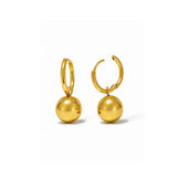 Solis Gold Plated Coin Hoop Earrings