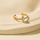 Lunara Diamond Gold Plated Open Ring