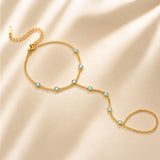 Liora Blue Gold Plated Hand Harness