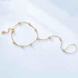 Glint Micro Diamond Gold Plated Hand Harness
