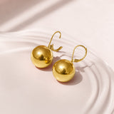 Gold Plated Globe Hoop Earrings