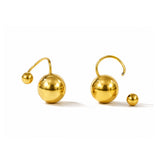 Gold Plated Bubble Hoop Earrings
