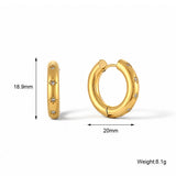 Eclipse Glow Diamond Gold Plated Hoop Earrings