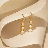 Daisy Drip Diamond Gold Plated Earrings