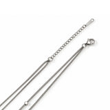 Silver Double Layer Necklace