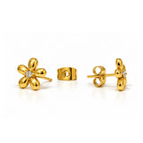 Gold Plated Petal diamond Earring
