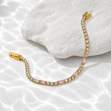 Purple Eclipse Diamond Gold Plated Bracelet