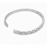 Silver Infinity Diamond Bangle